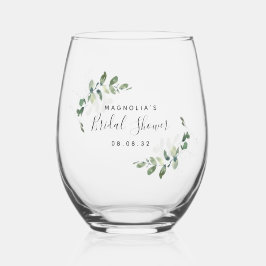 ユーカリ ブライダルシャワー ステムなしワイングラス