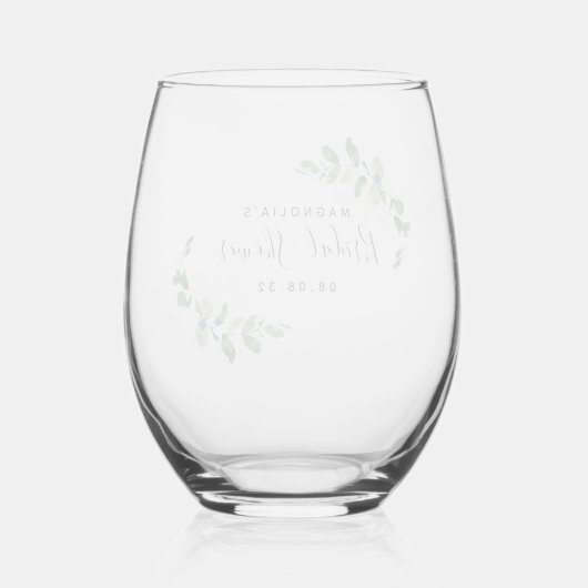 ユーカリ ブライダルシャワー ステムなしワイングラス (裏面)