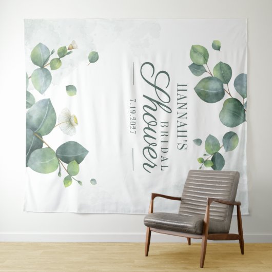 ユーカリ ブライダルシャワー フォトブース 背景 タペストリー (インサイチュ(横))