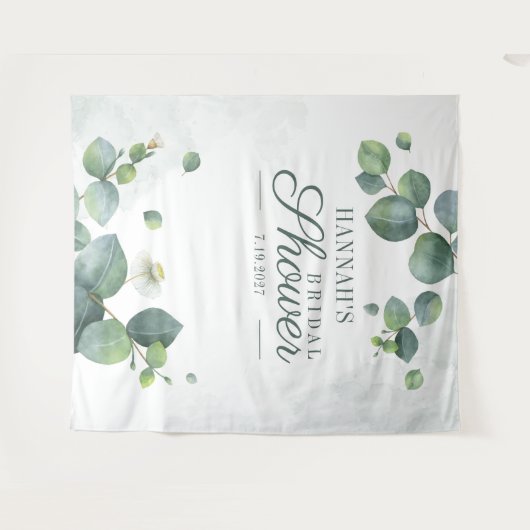 ユーカリ ブライダルシャワー フォトブース 背景 タペストリー (正面(横))