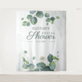 ユーカリ ブライダルシャワー フォトブース 背景 タペストリー (正面)