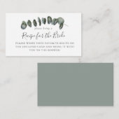 ユーカリ ブライダルシャワー レシピリクエスト エンクロージャーカード (正面/裏面)