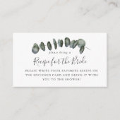 ユーカリ ブライダルシャワー レシピリクエスト エンクロージャーカード (正面)