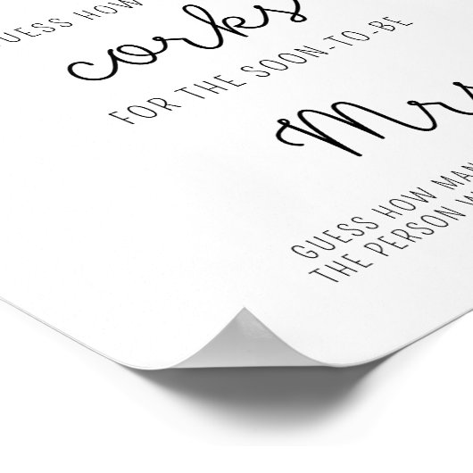 ユーカリ - ブライダルシャワー 何個の栓を予想? ポスター (角)