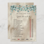  ユーカリ・ブライダルシャワー 招待状 (正面/裏面)