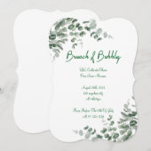 ユーカリ ブライダルシャワー 招待状 (正面/裏面)