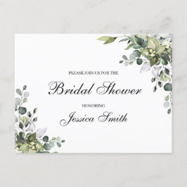 ユーカリ ブライダルシャワー 招待状 ポストカード