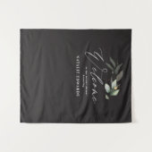 ユーカリ ブラックゴールド ブライダルシャワー ウェルカム タペストリー (正面(横))