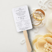 ユーカリ ブラック＆ホワイト ウェディング セレモニー プログラム ハンドファン