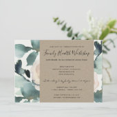 ユーカリ ブラッシュ ローズ クラフト ピンク ワークショップ イベント 招待状 (スタンド正面)