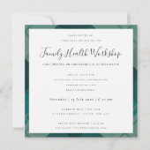 ユーカリ ブラッシュ ローズ クラフト ブラック ワークショップ イベント 招待状 (正面)