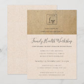 ユーカリ・ブラッシュ・ローズ・ファウナ・クラフト・ワークショップ・イベント 招待状 (正面/裏面)