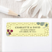 ユーカリ・ブルゴーニュ・ベリーグリーン結婚リー ラベル (インサイチュ)