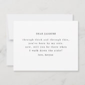 ユーカリ・ブーケが私のブライドメイド・カードになる セーブザデート (裏面)