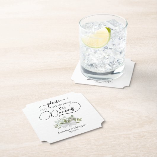 ユーカリ・ブーケは私の飲み物を飲結婚まない ペーパーコースター (インサイチュ)