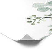 ユーカリ ベビーシャワー ウェルカムサイン ポスター (角)