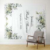 ユーカリ ベビーシャワー フォト背景 タペストリー (インサイチュ(横))