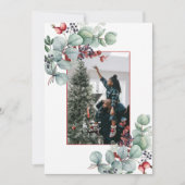 ユーカリ、ベリー、スプルース、2-Photoクリスマス 案内状 (正面)