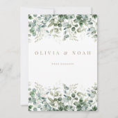 ユーカリ・ホワイト我々は婚約した発表カード 案内状 (正面)