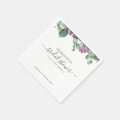 ユーカリ ボタニカル グリーン ブライダル シャワー ペーパー スタンダードカクテルナプキン (角)