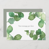 ユーカリ ボヘミアングリーン メッセージカード サンキューカード (正面/裏面)