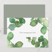 ユーカリ ボヘミアンフラワー あなたのメッセージ サンキューカード (正面/裏面)