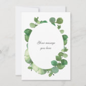 ユーカリ ボヘミアンフラワー オーダーメッセージ サンキューカード (正面)