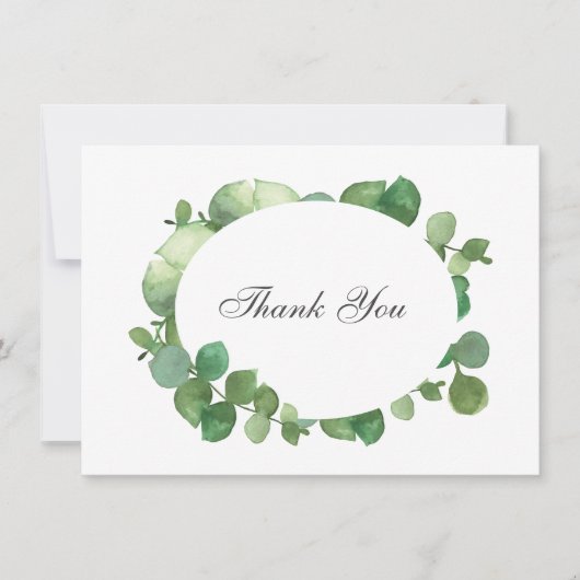 ユーカリ ボヘミアンフラワー 感謝カード (正面)