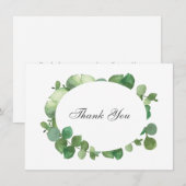 ユーカリ ボヘミア グリーン サンクス サンキューカード (正面/裏面)