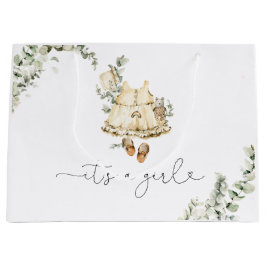 ユーカリ・ボホ子供部屋服女の子 ラージペーパーバッグ