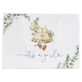 ユーカリ・ボホ子供部屋服女の子 ラージペーパーバッグ (裏面)