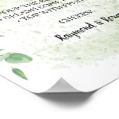 ユーカリ ミモザ バー ブライダルシャワー ウェディングサイン ポスター (角)