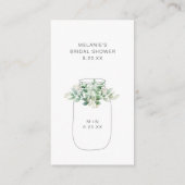 ユーカリ メイソンジャー ブライダルシャワー レシピ リクエスト エンクロージャーカード (裏面)