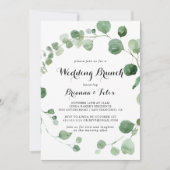 ユーカリ モダンカリグラフィー ウェディング ブランシュ 招待状 (正面)