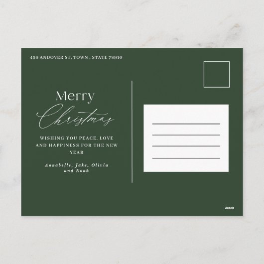 ユーカリ モダン エレガント シンプル ボタニカル シーズンポストカード (裏面)