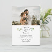 ユーカリ モダン フォト ウェディング 招待状 (スタンド正面)