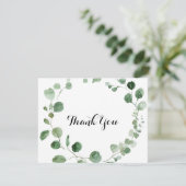 ユーカリ モダン フラット ウェディング サンクス カード (スタンド正面)