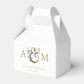 ユーカリ・モノグラム結婚の フェイバーボックス (正面サイド)