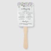 ユーカリ&ラベンダーエレガントウェディングプログラム ハンドファン (裏面)