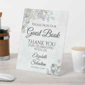 ユーカリ&ラベンダーゲストブックにサイン 台座サイン (インサイチュ)