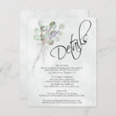 ユーカリ&ラベンダーブーケ結婚の詳細 エンクロージャーカード (正面/裏面)