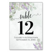 ユーカリ&ラベンダーボエレガントホ結婚ズ テーブルナンバー (裏面)