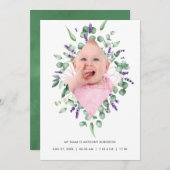 ユーカリ・ラベンダー生誕発表写真カード 案内状 (正面/裏面)