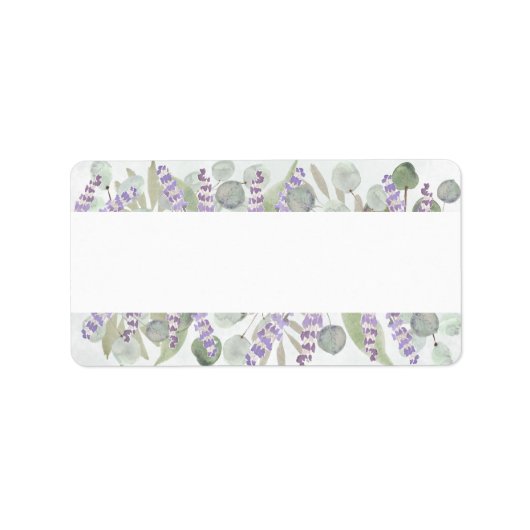 ユーカリ&ラベンダー空白のズ結婚アドレス ラベル (正面)