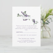 ユーカリ・ラベンダー葬儀ありがとう サンキューカード (スタンド正面)