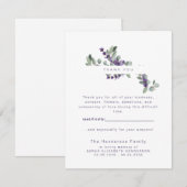 ユーカリ・ラベンダー葬儀スモールサンキュー サンキューカード (正面/裏面)