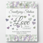 ユーカリ&ラベンダー・サニタイ結婚ジングステーション フォトプラーク (正面)