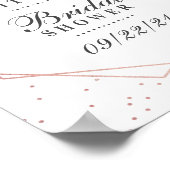 ユーカリ ローズゴールド 幾何学 ブライダルシャワー ポスター (角)