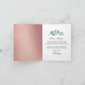 ユーカリ ローズゴールド 幾何学 結婚前お披露目パーティー サンキューカード (内部)