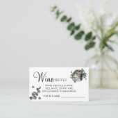 ユーカリ・ワイン・ラッフル・チケットブライダルシャワーカード プレイスカード (スタンド正面)